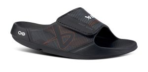 BAUER/OOFOS Men's OOahh Sport Flex Sandal   C Black